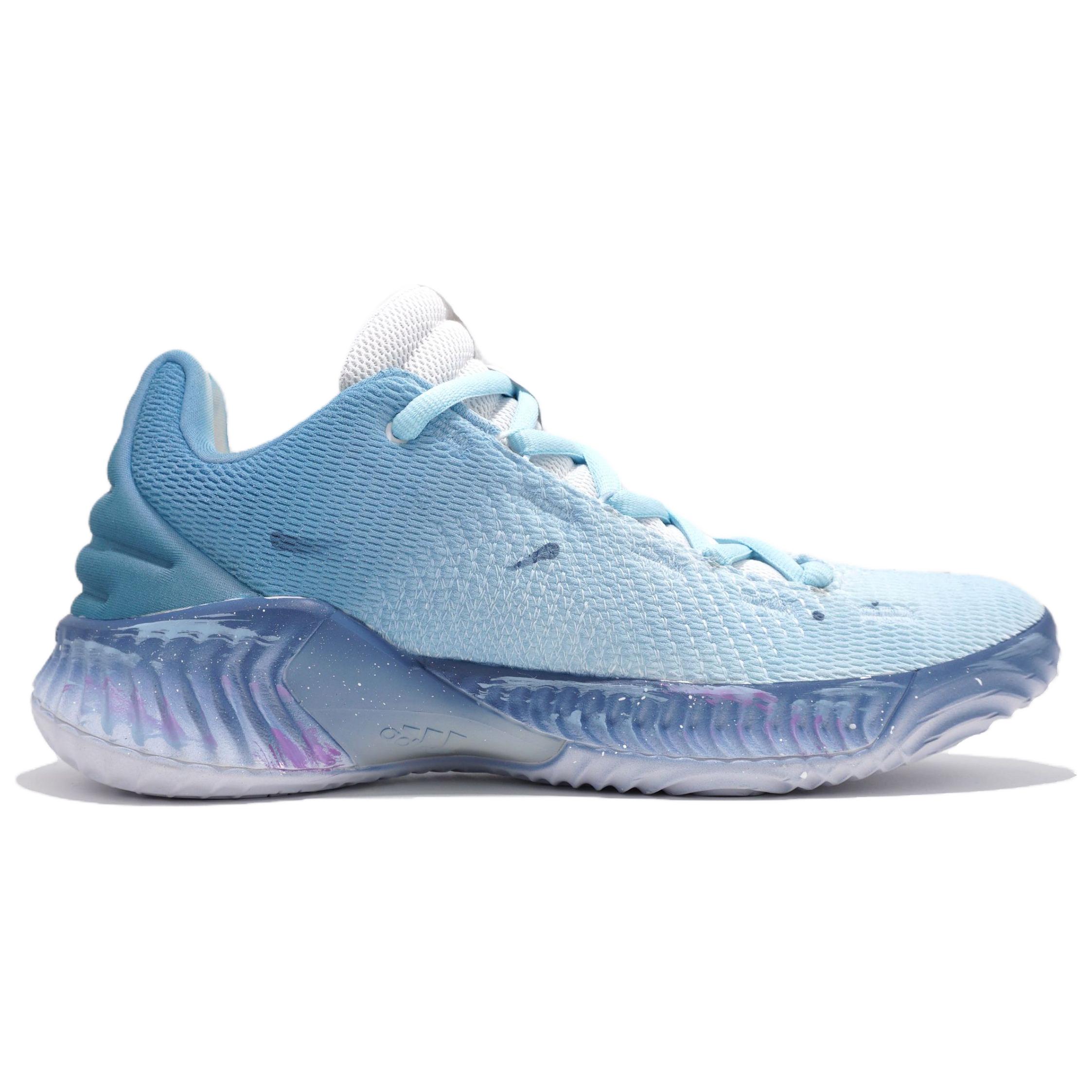 Adidas Pro Bounce 2018 Cerulean Sky Slip Resistant Abrasion Resistant Low top Basketball Shoes Men’s Teal