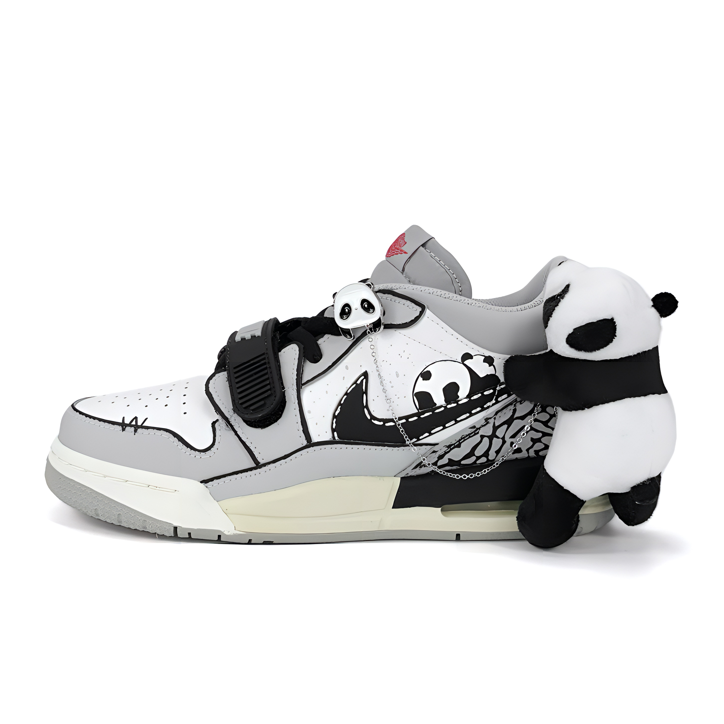 Jordan Legacy 312 Abrasion Resistant Slip Resistant Low top Vintage Basketball Shoes Unisex White Gray Black