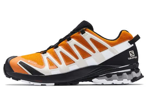 SALOMON XA Pro 3D V8 Cushioning Slip Resistant Abrasion Resistant Low top Mountaineering Shoes Orange Sauce