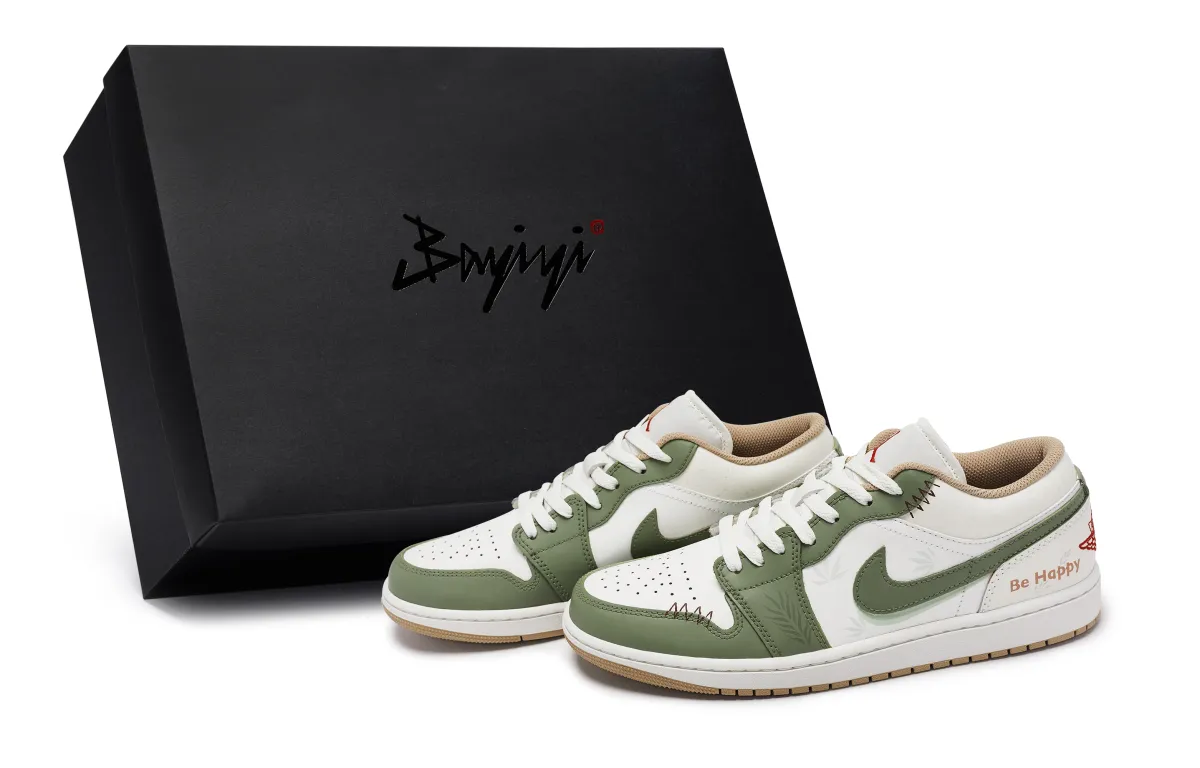 Jordan Air Jordan 1 811 Manufacturing, Wild Forest Note, Special Shoe Box Breathable Low top