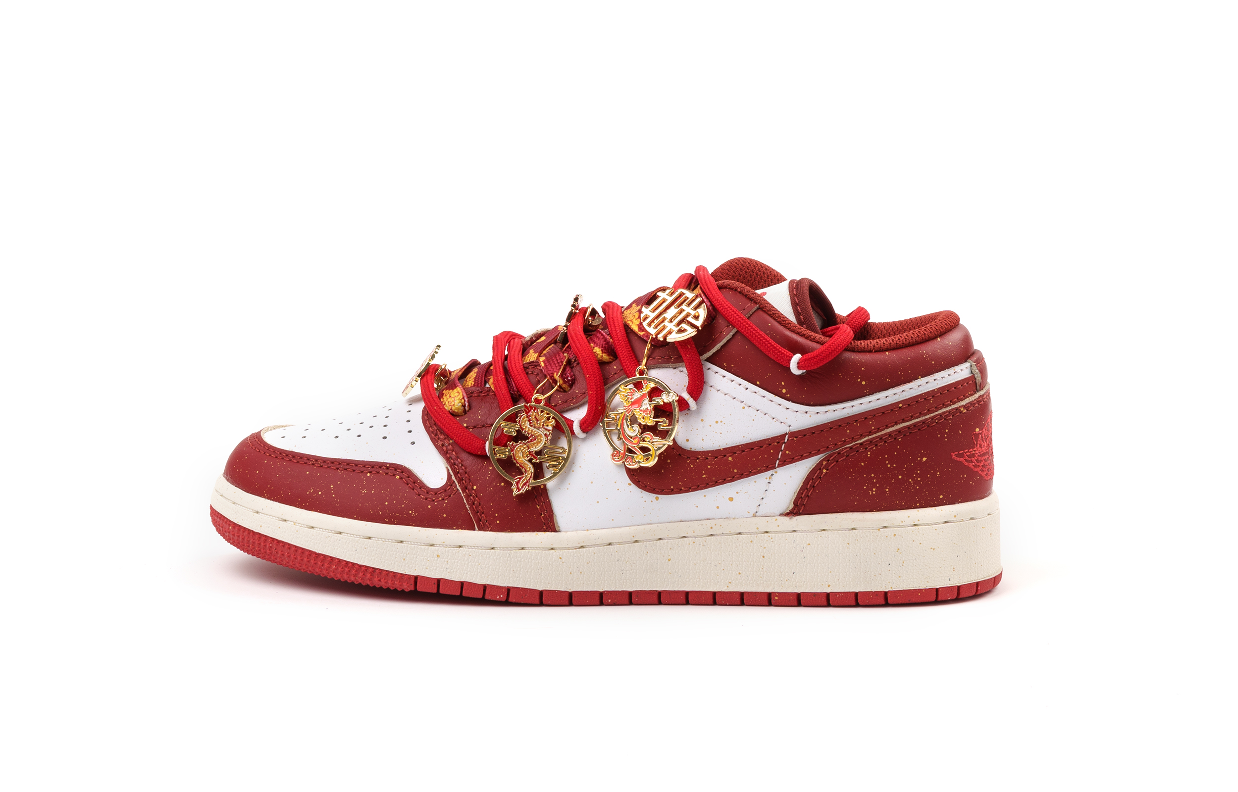 Jordan Air Jordan 1 Cushioning, Wear Resistant Low top Vintage Basketball Shoes Women’s Red