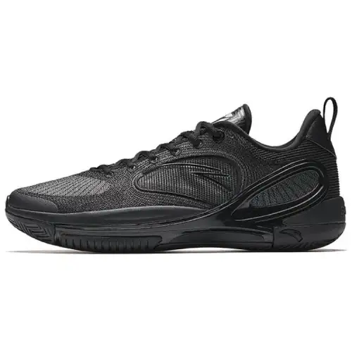 Anta Cushioning Slip Resistant Abrasion Resistant Low top Basketball Shoes Men's Black