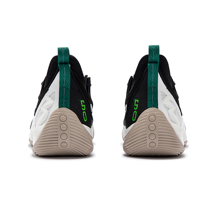 361° Zen 6 Prm Panda Cushioning Slip Resistant Abrasion Resistant Rebound Low top Basketball Shoes Men’s White Black