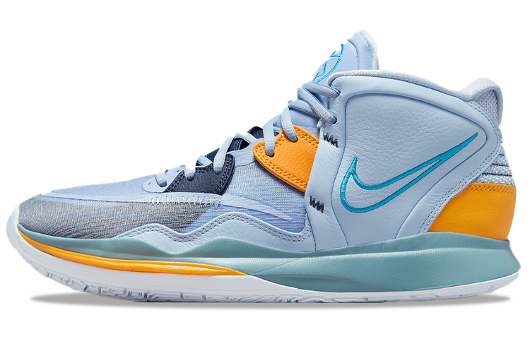 Nike Kyrie Infinity \"Future Past\" Irving 8 Practical Comfort EP Middle-top Basketball Shoes Men and Women Blue Domestic Version