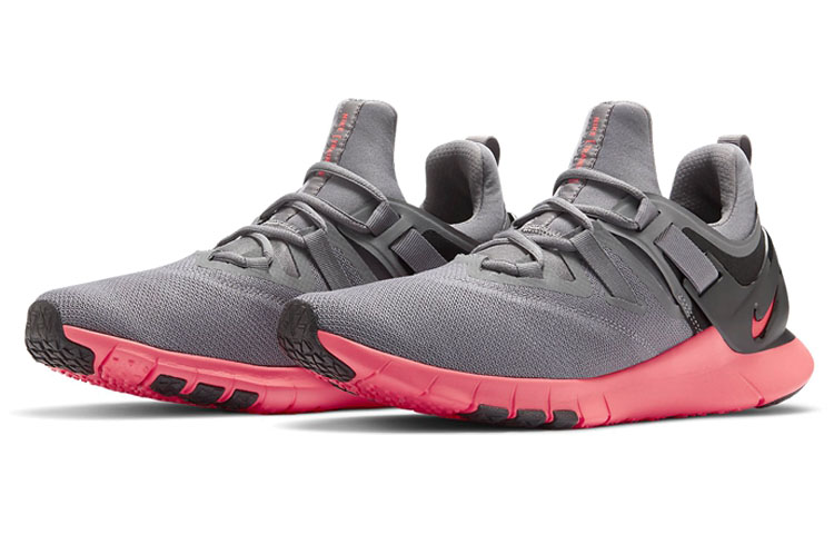 Мужские кроссовки Nike Flex method TR (серо-розовые) — фото 2