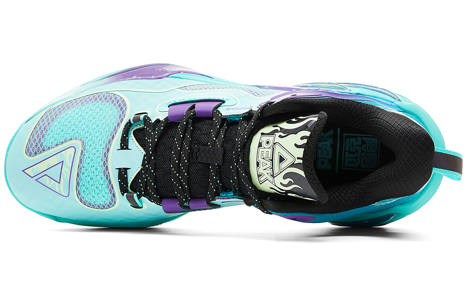 PEAK Basketball Shoes Men’s Low Top Aqua Green