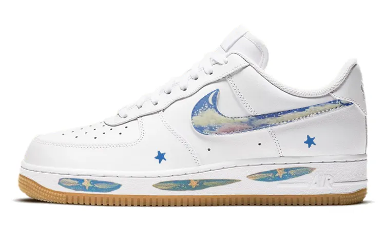 Nike Air Force 1 Skateboard Shoes Men's Low Top Blue/White