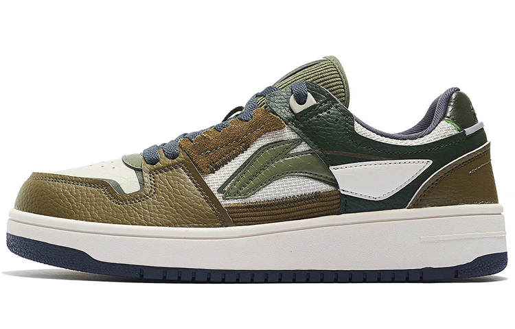 Li Ning Tianji Fabric Slip Resistant, Abrasion Resistant, Lightweight Low top Skateboard Shoes Men's Yellow Green