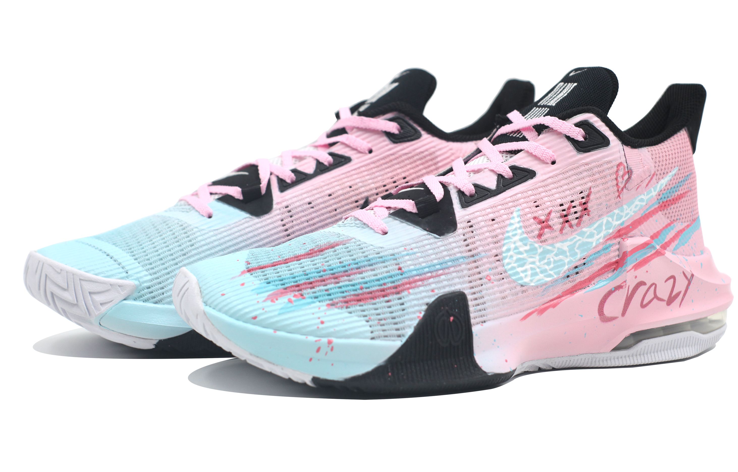 Nike Air Max Impact Abrasion Resistant Low top Basketball Shoes Men’s Blue Pink