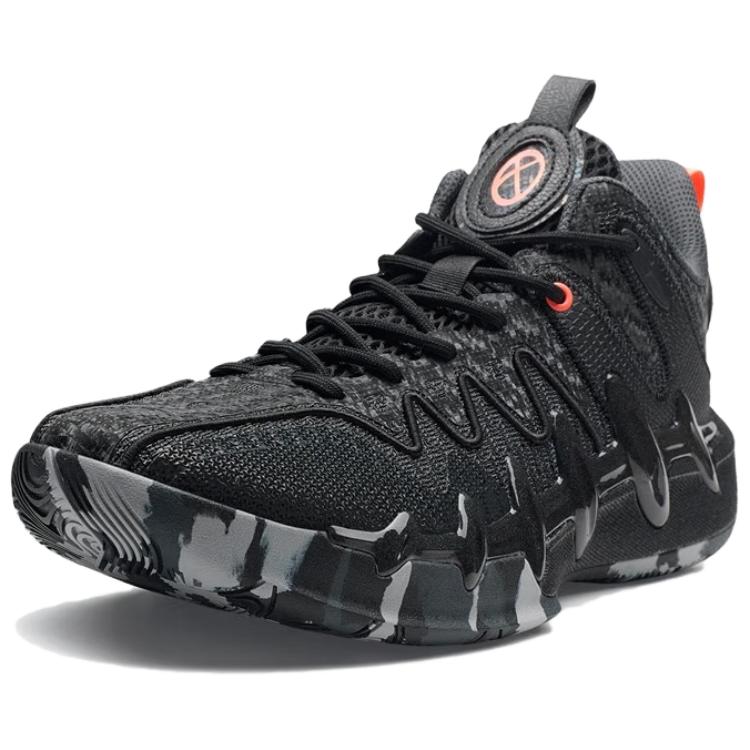 XTEP Synthetic Leather Abrasion Resistant Cushioning Low top Basketball Shoes Men’s Black