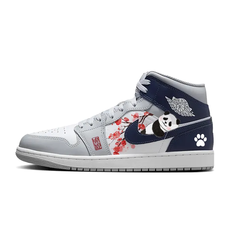 Jordan Air Jordan 1 Vintage Basketball Shoes Men's Mid Top White/Blue