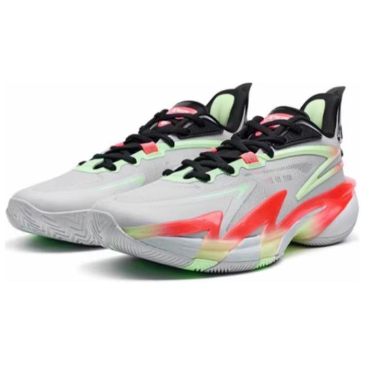 XTEP Battle 3 Cushioning Low top Basketball Shoes Men’s Gray Black Green