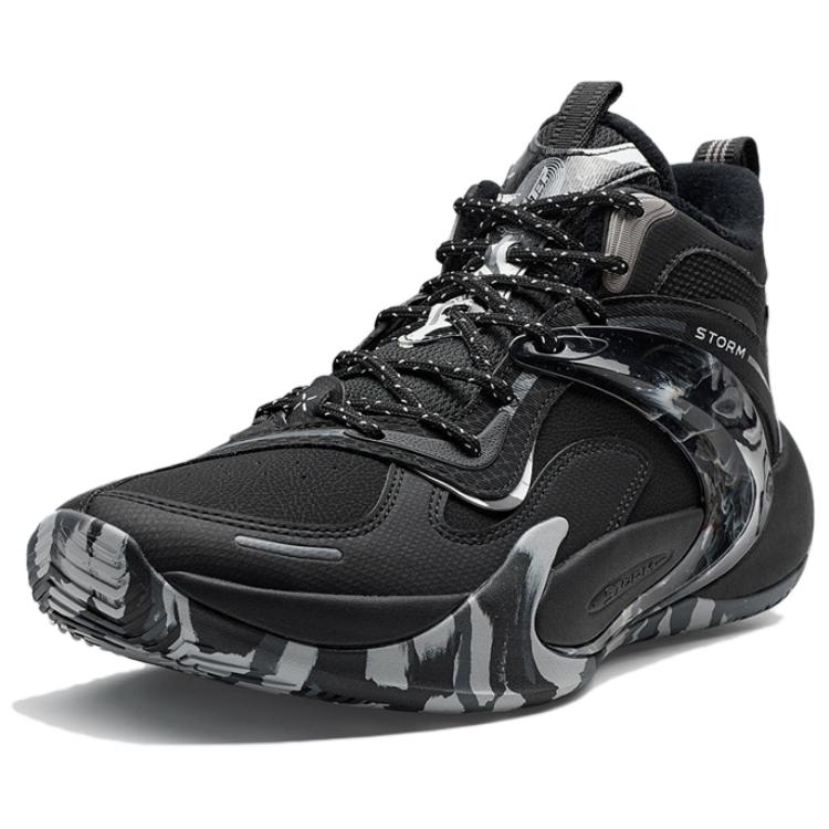 XTEP Wind TD Fleece Lined Comfortable Slip Resistant Thermal Mid top Basketball Shoes Men’s Black