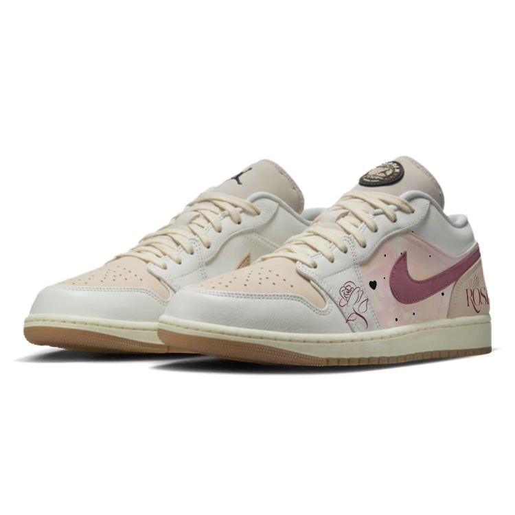 Jordan Air Jordan 1 Vintage Basketball Shoes Unisex Low Top White/Brown