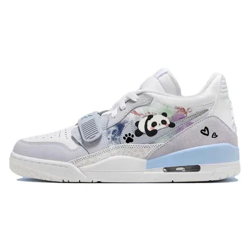 Jordan Legacy 312 Cushioning Slip Resistant Low top Vintage Basketball Shoes Men's White Gray