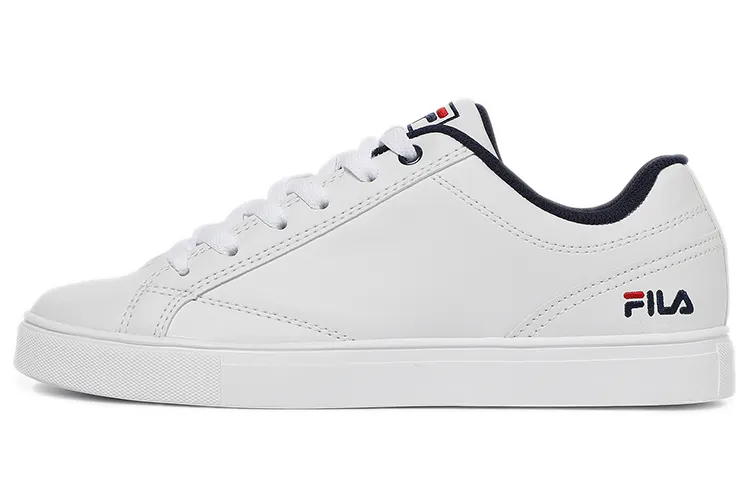 FILA Elite Coat Casual Low top Skateboard Shoes Unisex White Black Korean Style