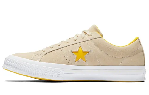 Converse One Star O Lightweight Low top Canvas Shoes Unisex Light Brown Yellow