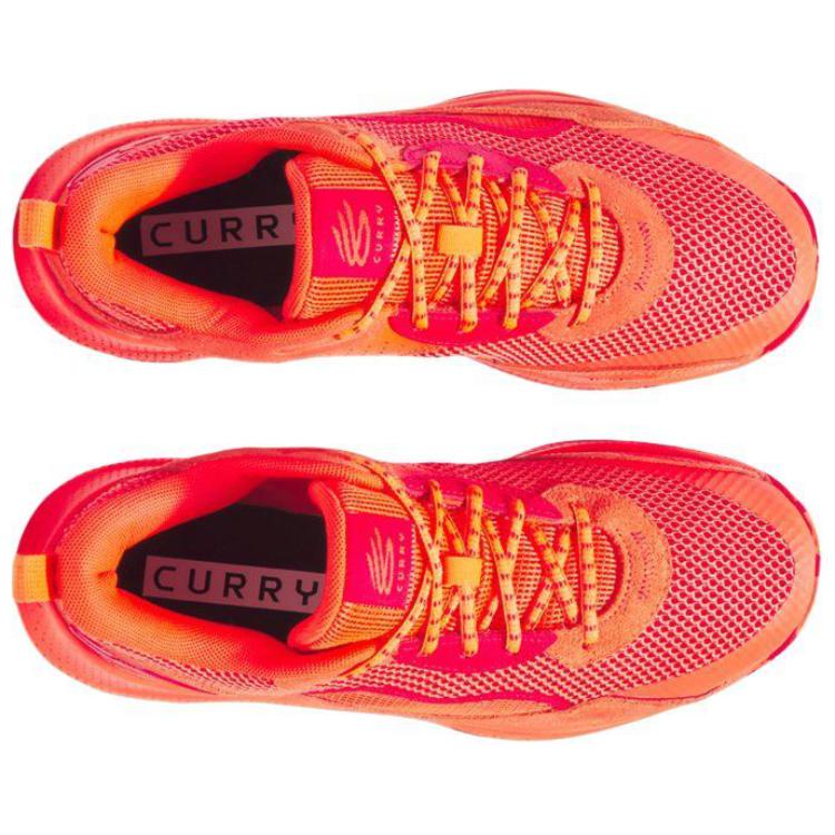 Under Armour Slip Resistant Abrasion Resistant Low top Basketball Shoes Unisex Red