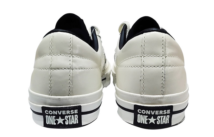 Converse One Star Leather Classic And Versatile Abrasion Resistant Lightweight Low top Canvas Shoes Unisex Black White