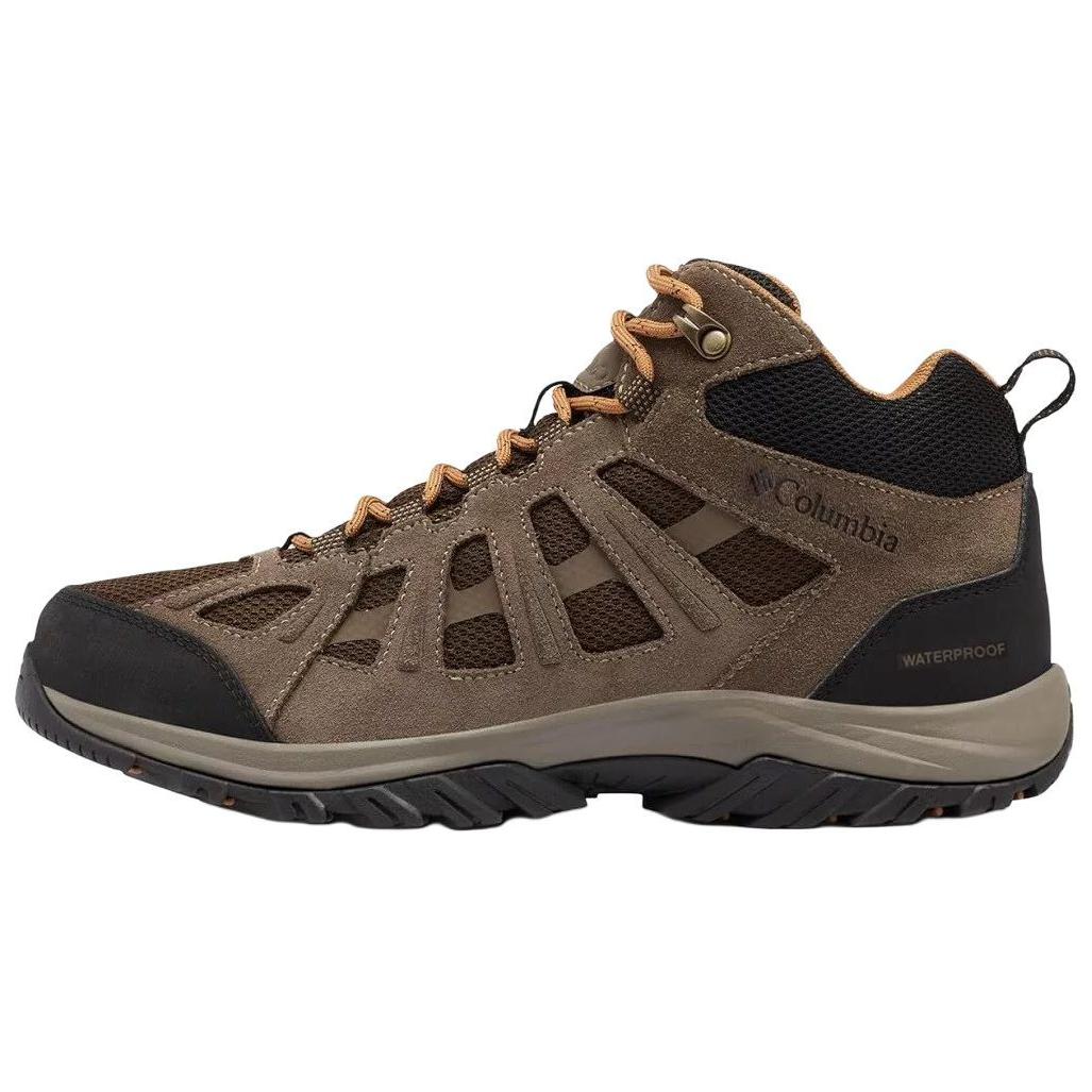 Columbia Redmond 3 Slip Resistant Abrasion Resistant Mid top Hiking Shoes Men’s Tan