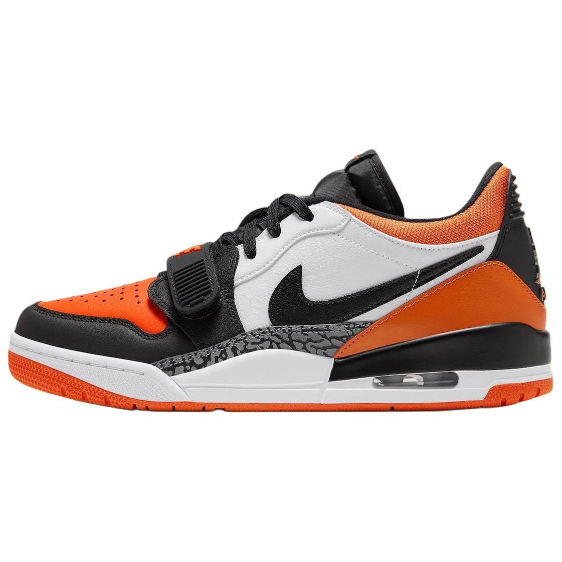 Jordan Legacy 312 Abrasion Resistant Low top Vintage Basketball Shoes Men's White Black