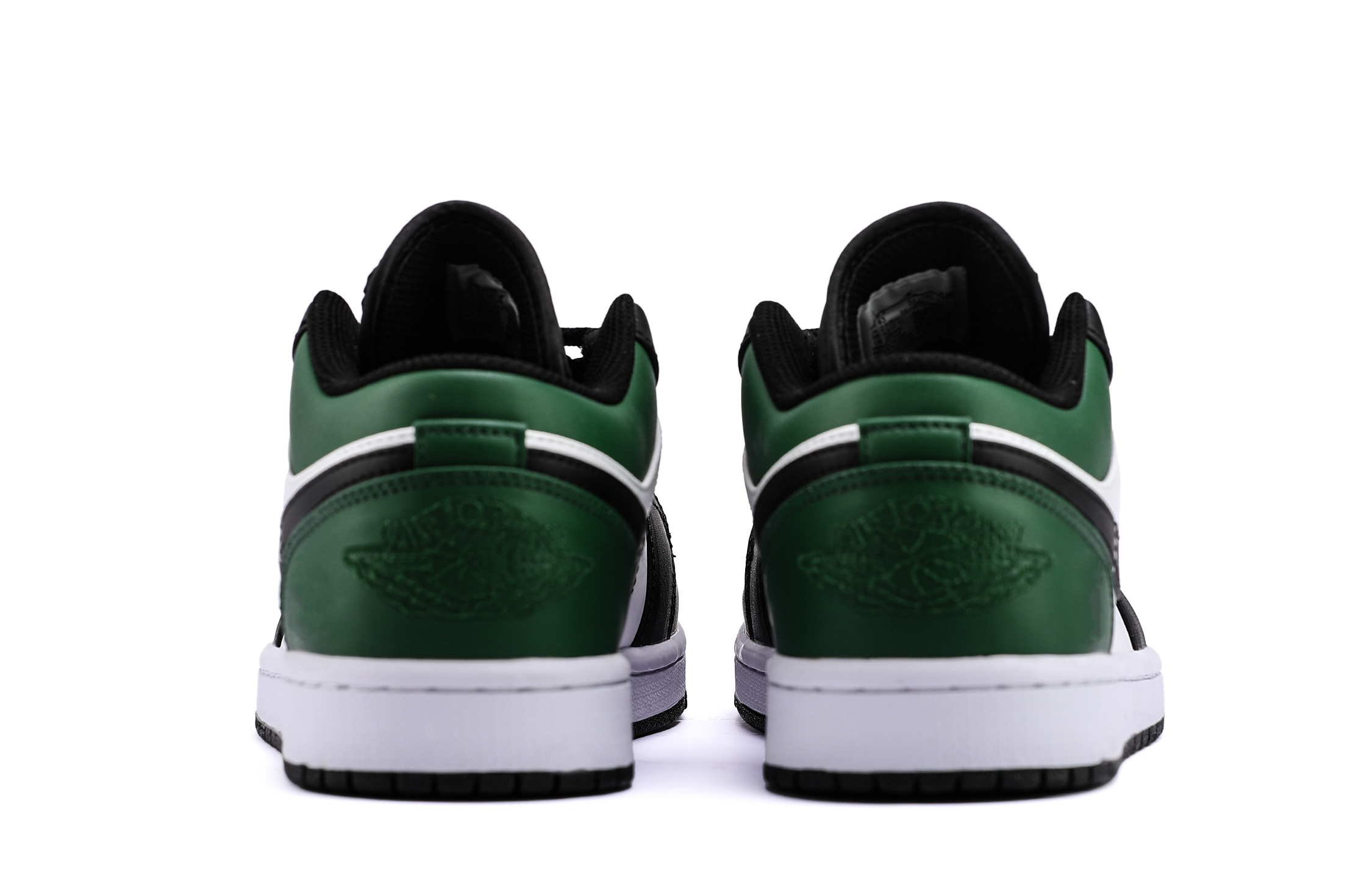 Jordan Air Jordan 1 Lightweight Height Increasing Low top Vintage Basketball Shoes Unisex Black Green