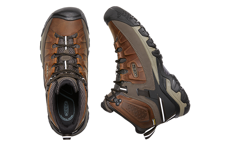 Keen Targhee 3 MID WP Slip Resistant Mid top Outdoor Shoes Mountaineering Hiking Shoes Men’s Brown