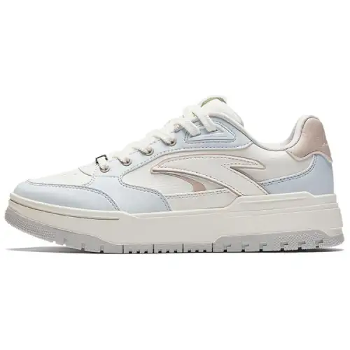Anta 982 Abrasion Resistant Balance Cushioning Height Increasing Support Low top Skateboard Shoes Women's White Blue