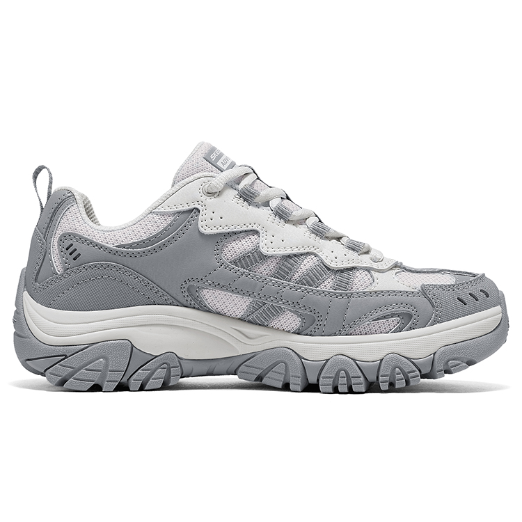 Skechers Awaken Mountain 2.0 Platform Abrasion Resistant Support Grip Low top Hiking Shoes Women’s Light Gray