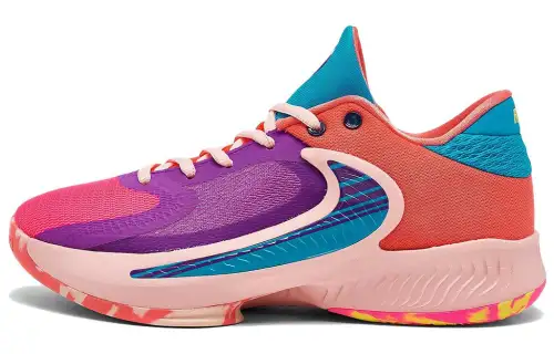 Nike Zoom Freak 4 TB Antetokounmpo 4th generation round head comfort fabric shock-absorbing and anti-slip wear-resistant low top basketball shoes men's pink purple