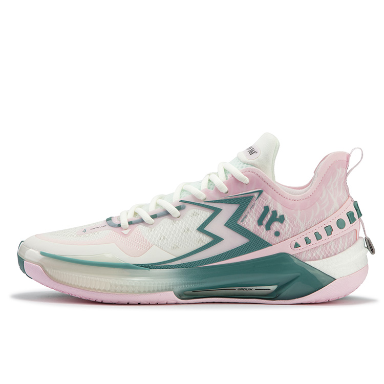 361° BIG3 5.0 Quick PRO Basketball Shoes Men’s Low Top Feather White/Pure White Pink