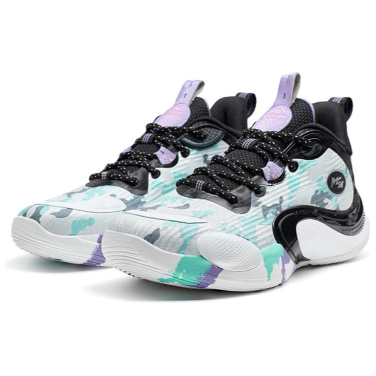 XTEP Textile, Artificial Leather Slip Resistant Abrasion Resistant Low top Basketball Shoes Men’s Gray Black Blue