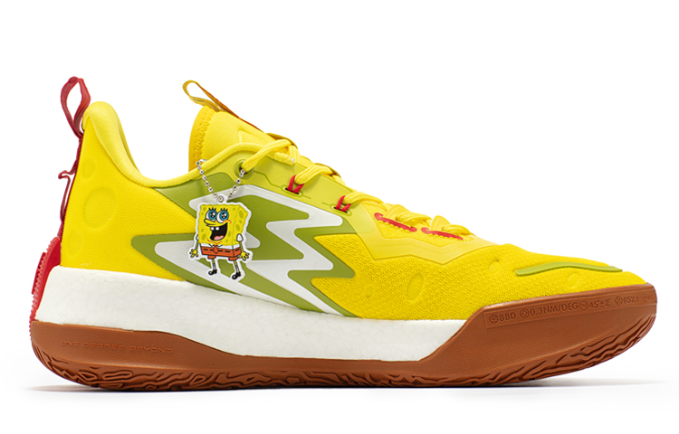 361° Big3 3.0 Pro SpongeBob Cushioning Slip Resistant Abrasion Resistant Coverage Low top Basketball Shoes Men’s Yellow