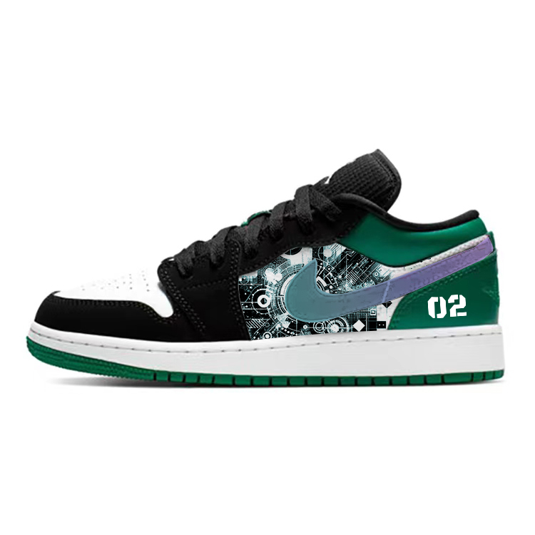Jordan Air Jordan 1 Vintage Basketball Shoes Women’s Low Top Green/Black