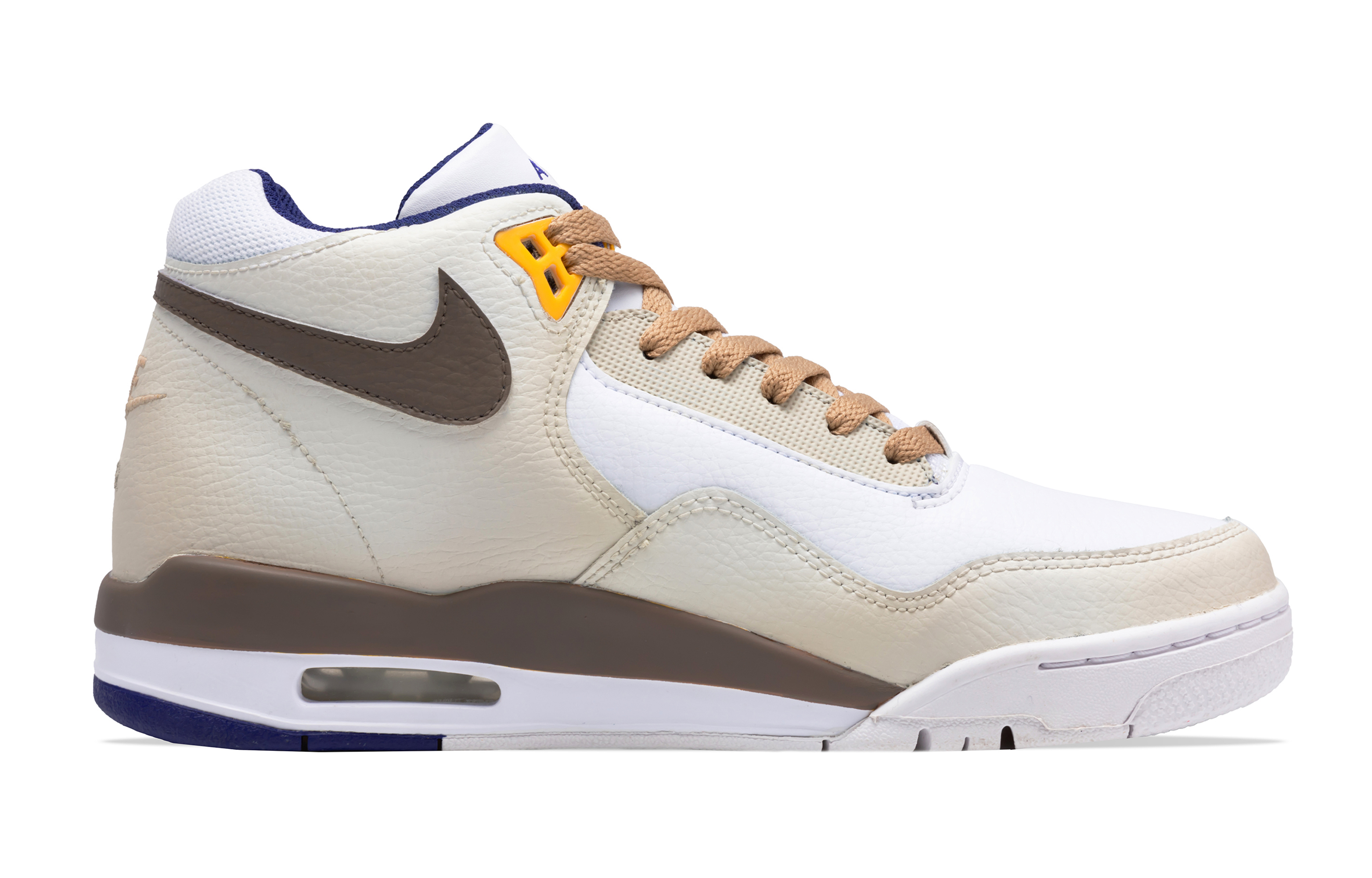 Nike Flight Legacy Vintage Basketball Shoes Men’s Mid Top White/Yellow/Brown