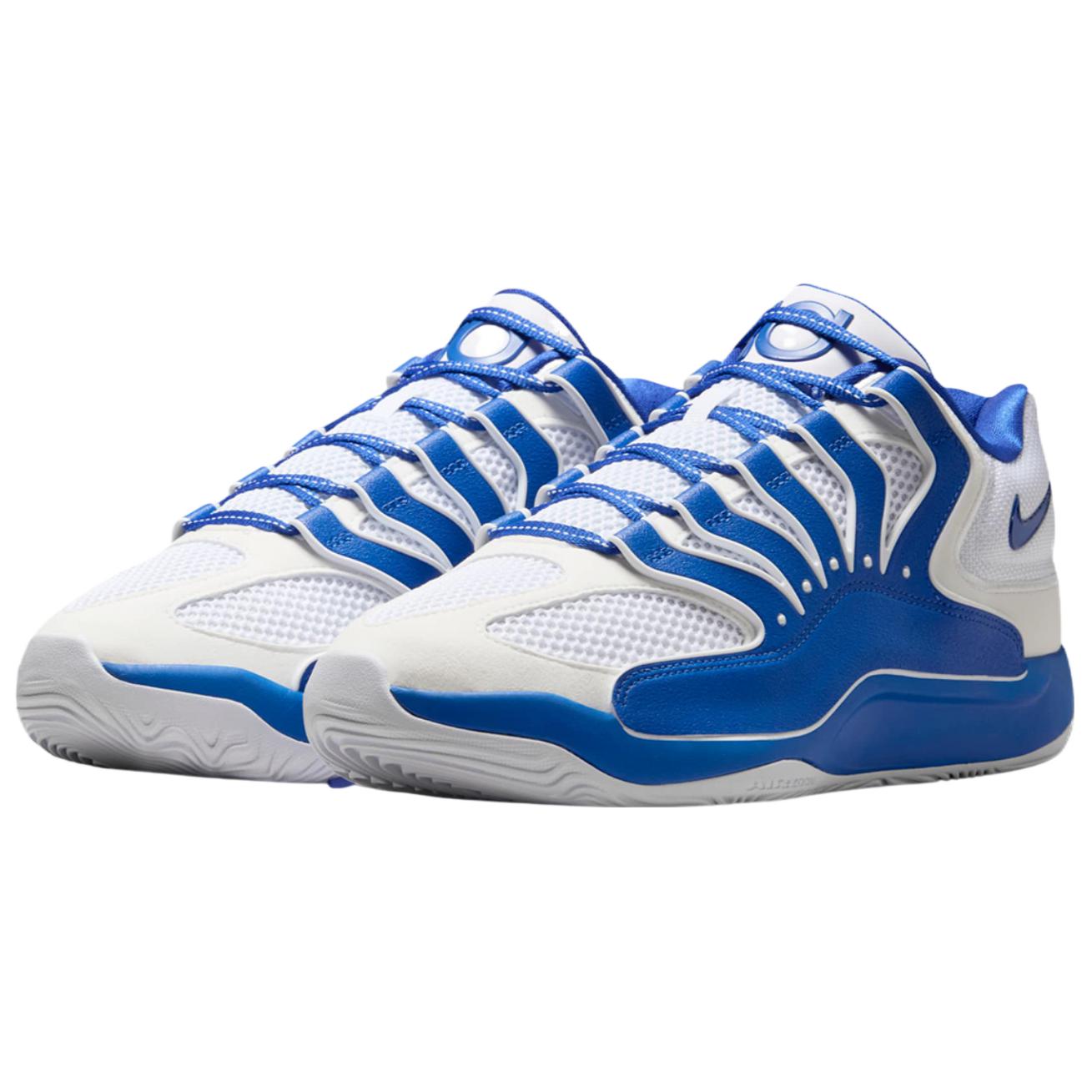 Nike KD 18 Abrasion Resistant Abrasion Resistant Low top Basketball Shoes Unisex White Blue