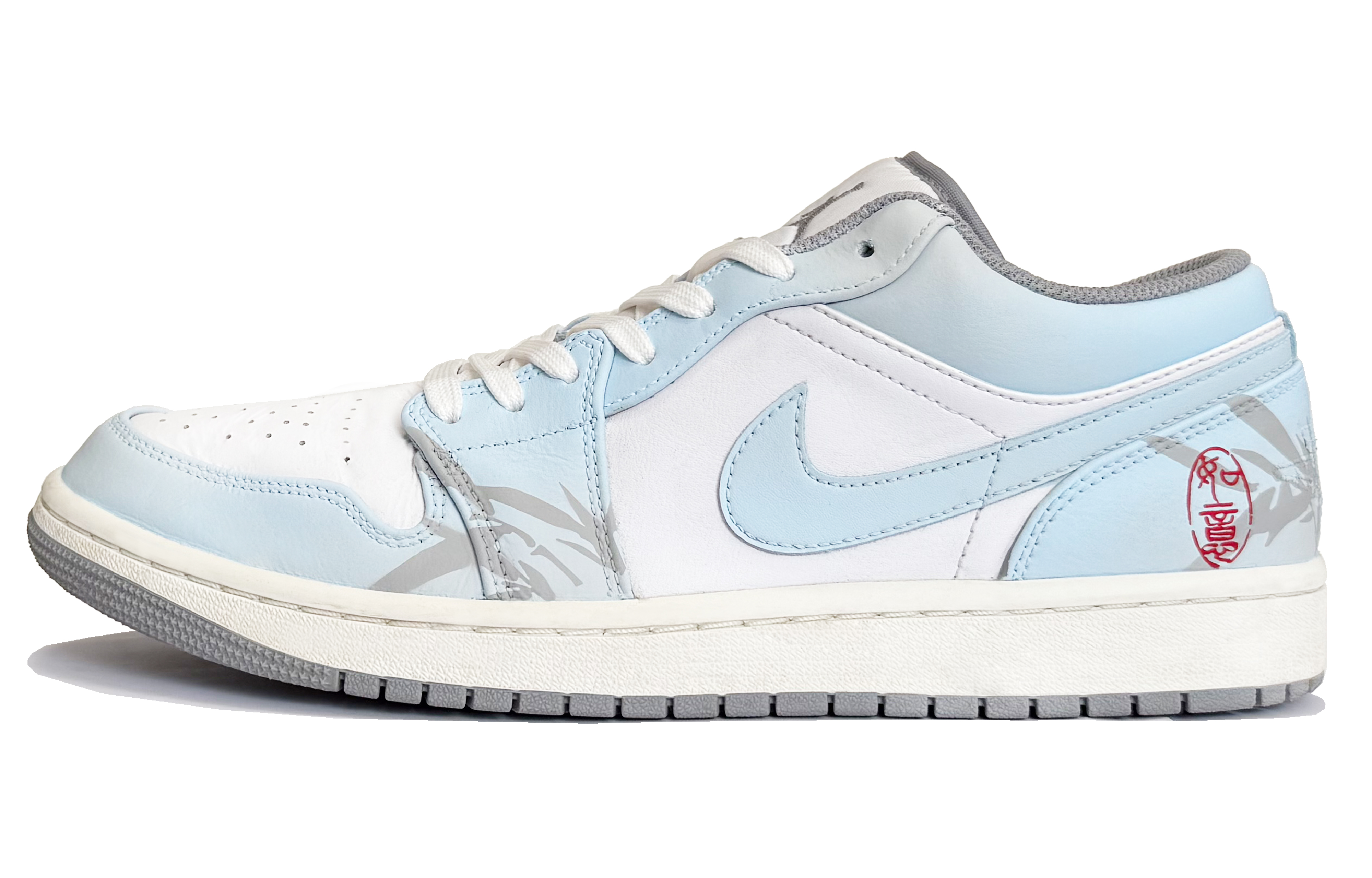 Jordan Air Jordan 1 Low top Vintage Basketball Shoes Men’s Light Blue