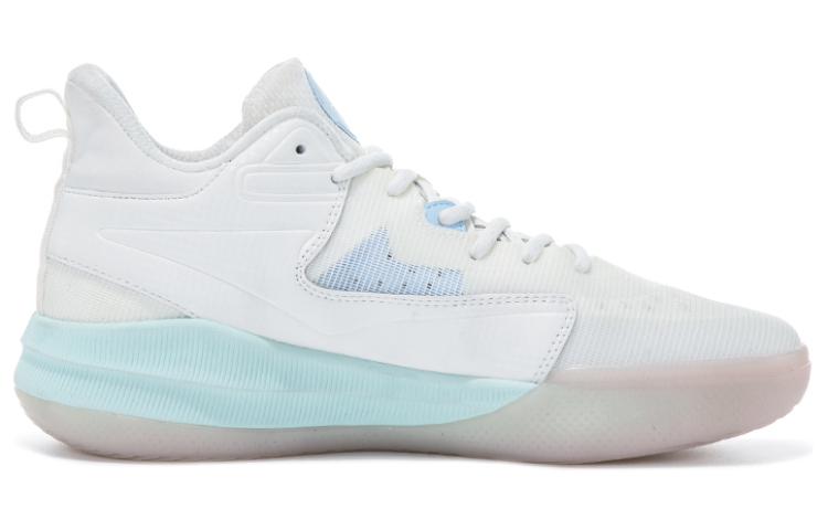 Erke Cushioning Slip Resistant Abrasion Resistant Breathable Mid top Basketball Shoes Men’s White Yellow