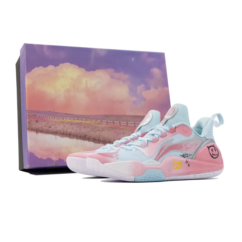 Li Ning Speed 9 Basketball Shoes Men's Low Top Blue, Pink