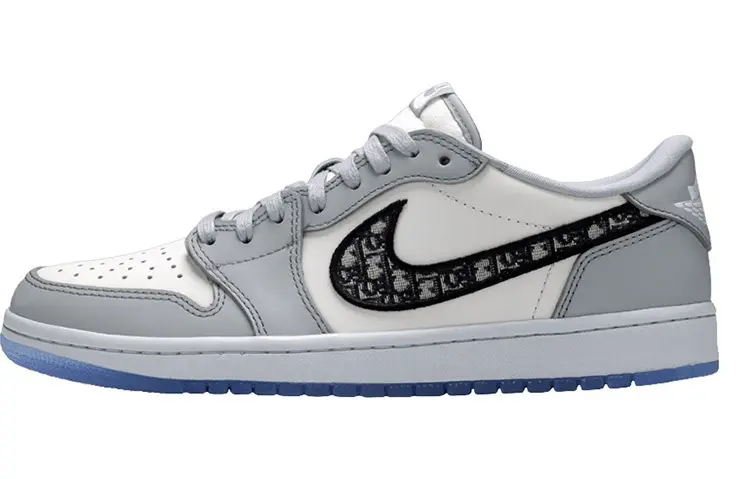 JORDAN 1 Low X Dior 'White Grey'