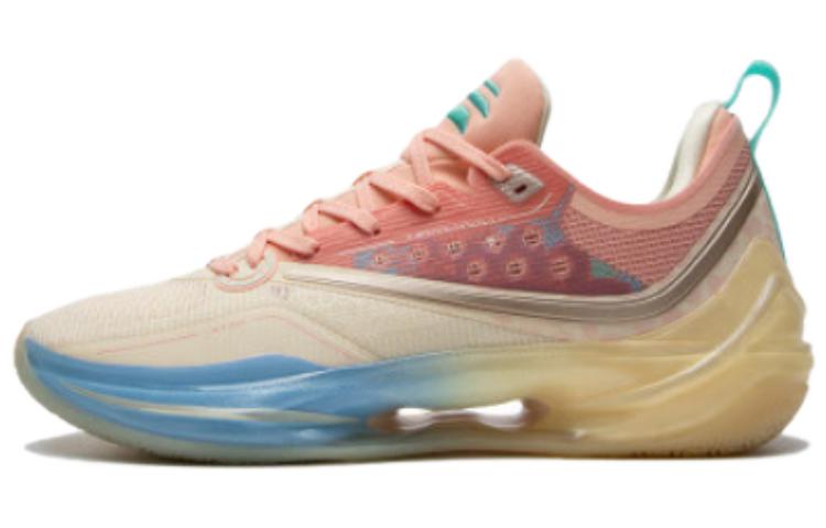 XTEP Yuwun 8 Cushioning Abrasion Resistant Lightweight Low top Basketball Shoes Men’s Yellow Pink