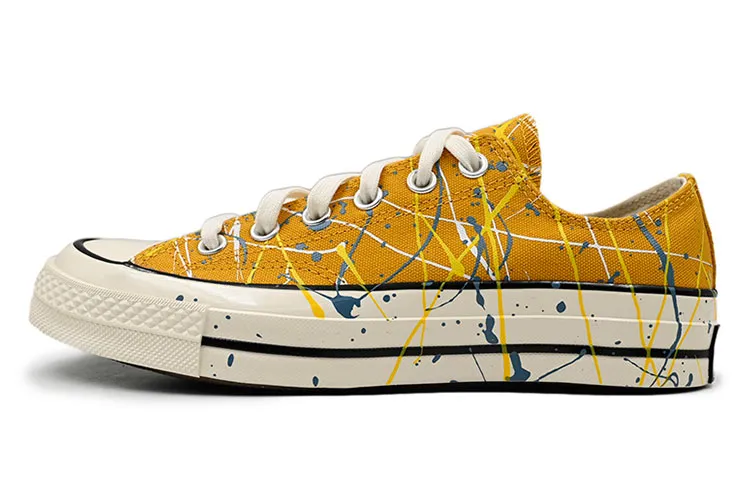 Chuck 70 Converse Low 'Paint Splatter - Sunflower Gold'