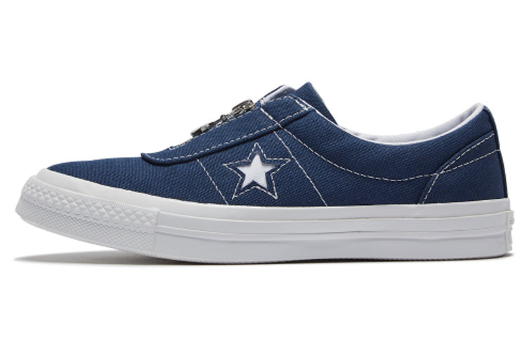 Женские кеды Converse Canvas Low (темно-синие) — фото 1