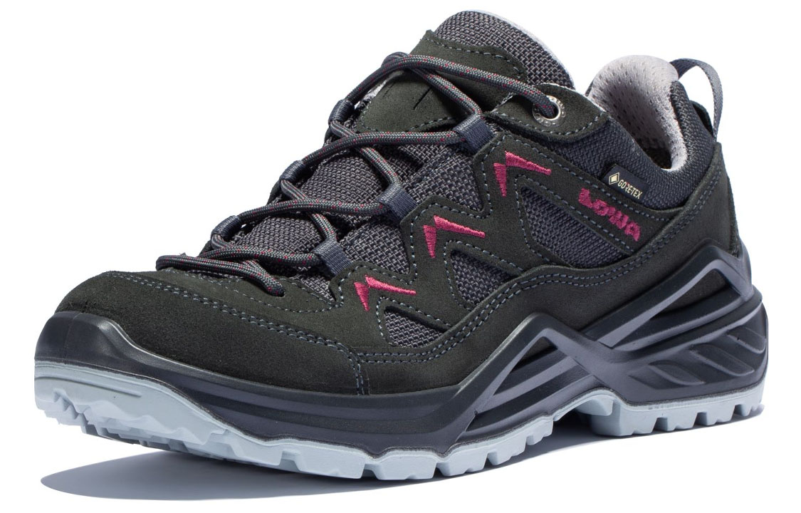 Lowa Mountaineering & Hiking Shoes Women’s Low Top Smoke Gray/Bright Red