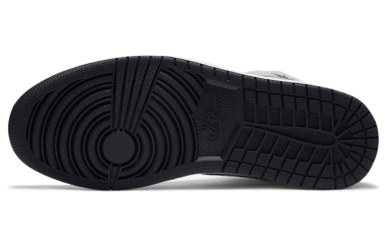 Мужские кроссовки Jordan Air Jordan 1 Retro (серо-белые) — фото 6