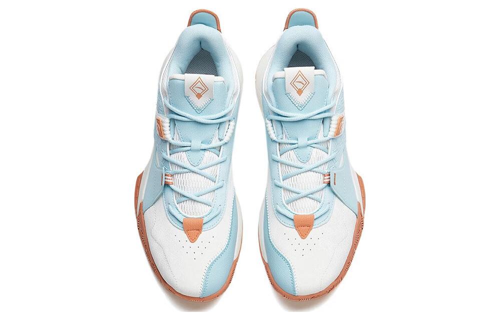 Anta 2 Cushioning Slip Resistant Mid top Basketball Shoes Men’s Gray Blue