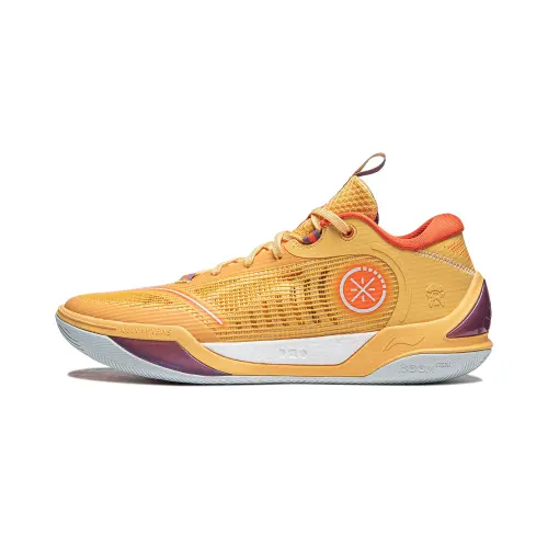 Li Ning Wade Ice Blood 2 Basketball Shoes Men's Low Top Milk Orange Yellow