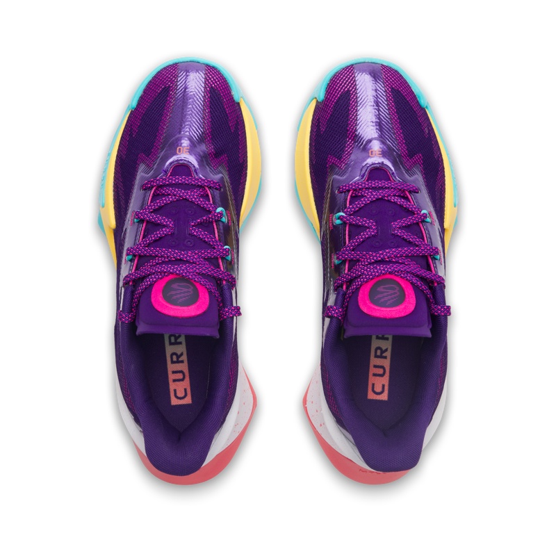 Under Armour CURRY SERIES 7 Cushioning Abrasion Resistant Rebound Basketball Shoes Unisex Purple