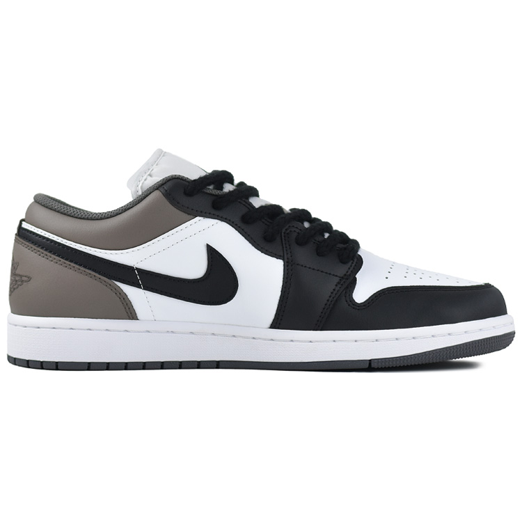 Jordan Air Jordan 1 Cushioning Slip Resistant Low top Vintage Basketball Shoes Unisex Black Brown