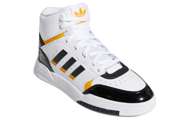 Женские кеды adidas originals Drop Step (бело-черно-желтые) — фото 2